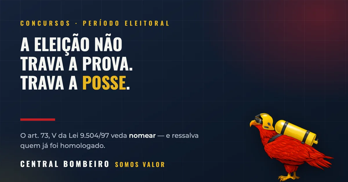O que a eleição trava no concurso — e o que não trava