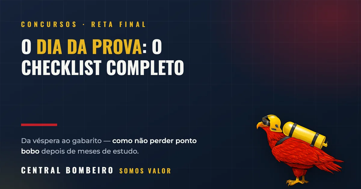 O dia da prova: checklist, pegadinhas do edital e como não perder ponto bobo