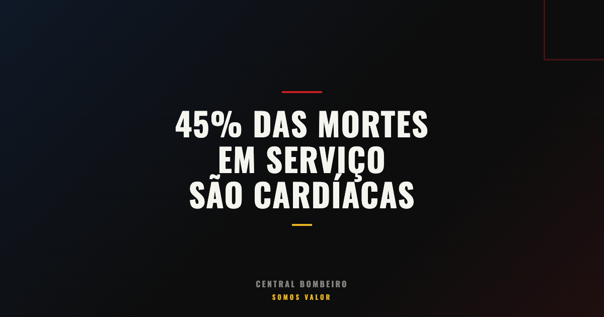 45% das Mortes de Bombeiros em Serviço São Cardíacas: O Que Fazer