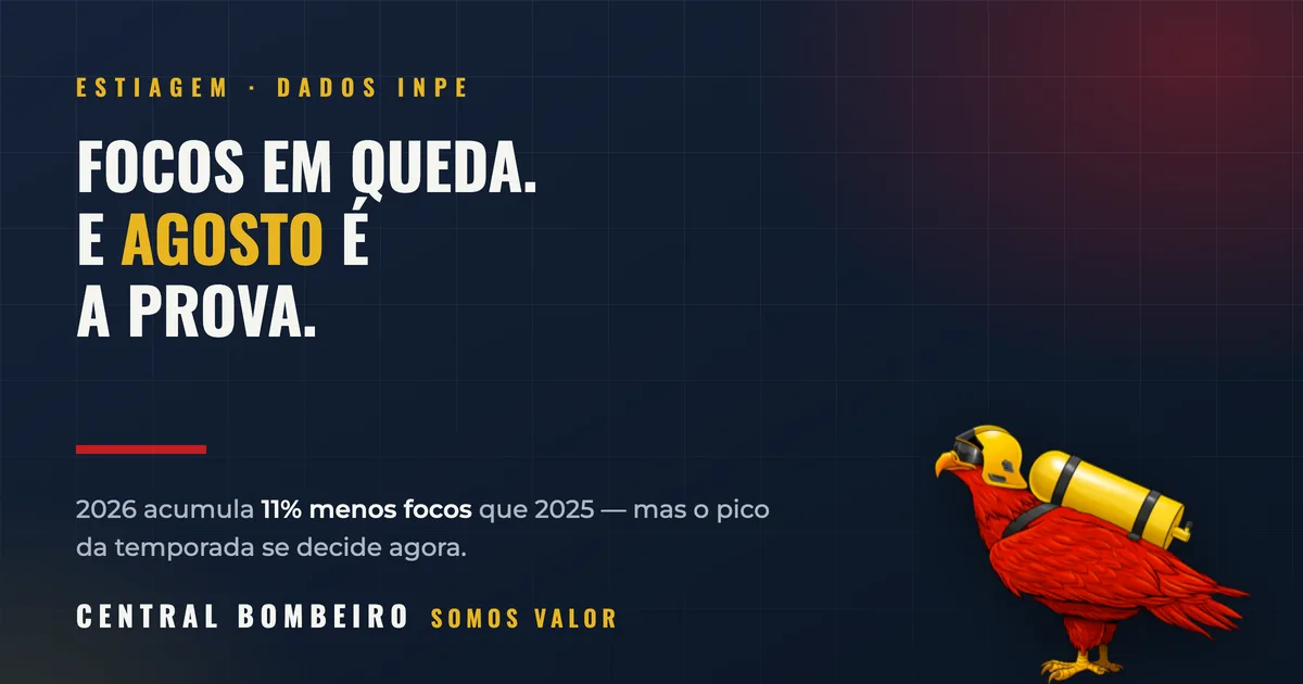 Queimadas 2026: os focos caíram — e agosto é a prova