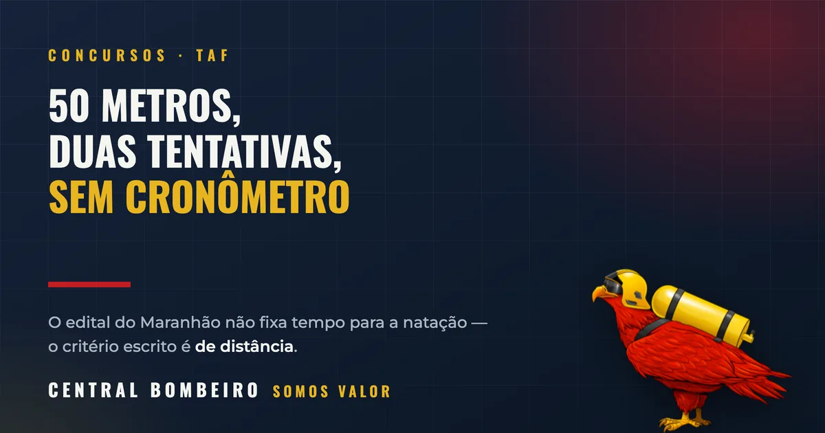 50 metros, duas tentativas e nenhum cronômetro: o teste aquático do CBM/MA