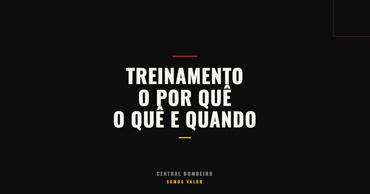 Treinamento: O Por Quê, O Que e Quando