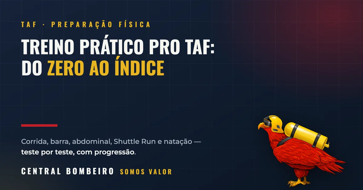 Treino prático para o TAF: do zero ao índice, teste por teste